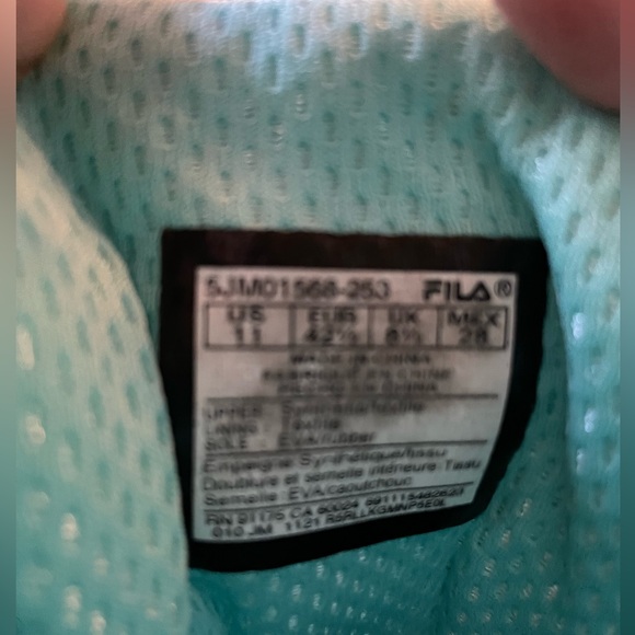 Fila Women’s Trail Running Evergrand Shoes Size 11 - Picture 6 of 7